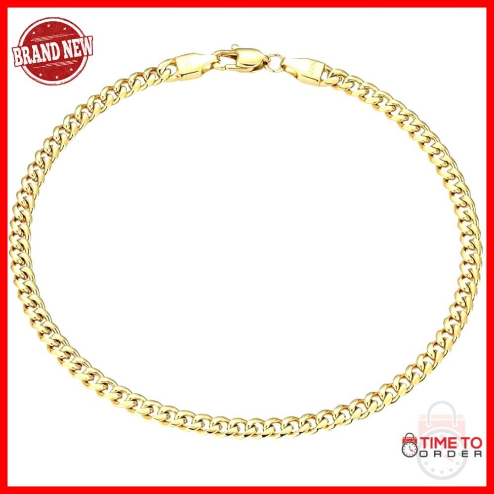 Stainless Steel Cuban Link Bracelet, 8 Inch Length, Men's Jewelry